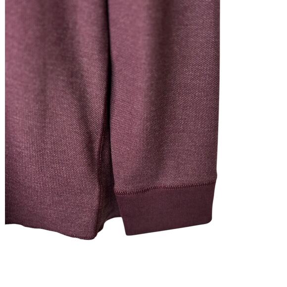 UNTUCKit Mens Purple Cotton Modal 1/4 Snap Front Henley Long Sleeve Shirt - Picture 6 of 7